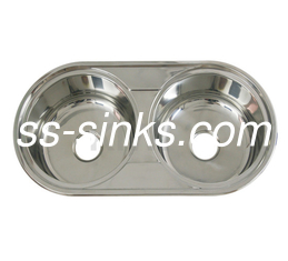 9&quot; Depth Top Mount Stainless Steel Double Bowl Sink With Rounded Corners 20 Guage
