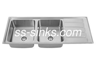 Stainless Steel Double Bowl Sink Perfect For Commercial Kitchens