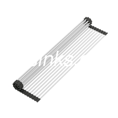 Silver Roll Up Kitchen Stainless Steel Grid 16.85*12.91''