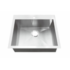 Bathroom Top Mount Stainless Steel Sink , 25 Inch Single Bowl Top Mount Sink