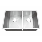 Modern Stainless Steel Undermount Sink , 32" X 19" Double Bowl Undermount Sink