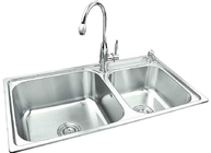 Brushed Surface Commercial Drop In Sink , Stainless Steel Kitchen Sink