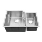 Stainless Steel Low Divide Kitchen Sink , Low Divide Stainless Steel Sink