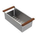 Stainless Steel Kitchen Sink Grids , Anti Rust Rectangular Metal Sink Grid