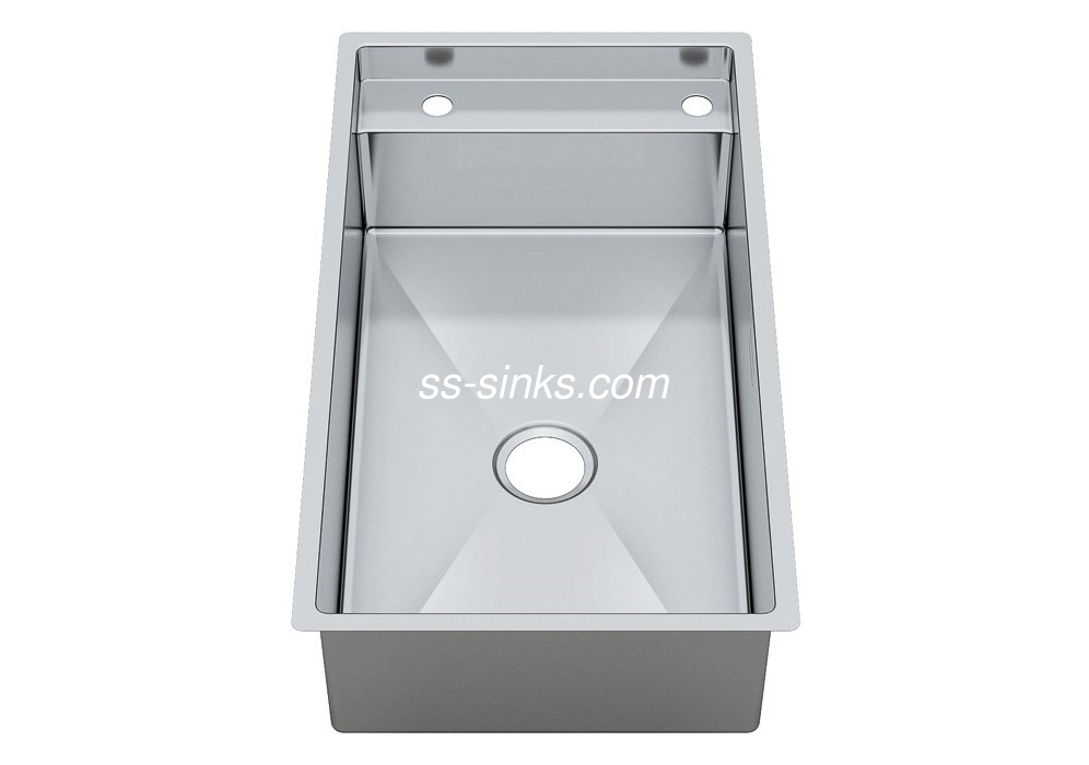 Commercial Stainless Steel Bathroom Sink , Single Bowl Stainless Steel Sink