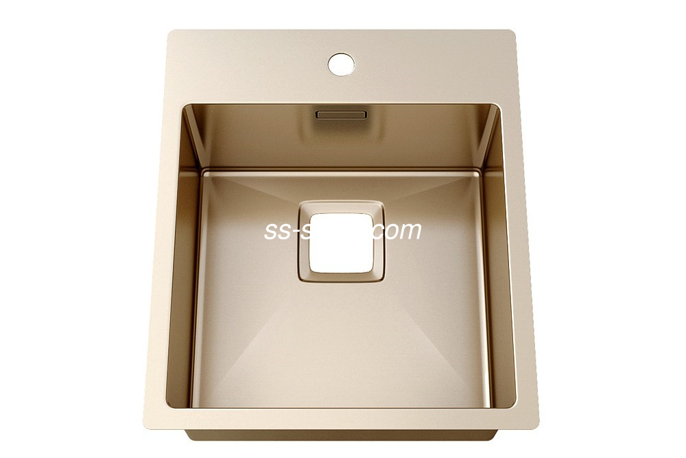Durable Stainless Steel Bathroom Sink , 18 gauge stainless steel sink Single Bowl