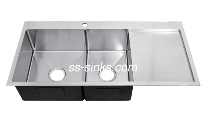 Sliver Color Top Mount Stainless Steel Sink Double Bowl Long Service Life