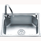 Chromium Stainless Steel Single Bowl Sink With Drainboard Anti Corrosion