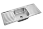 120x50cm Commercial Single Bowl Sink With 2 Drainboard