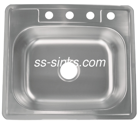 China Commercial Single Bowl Stainless Steel Sink 25&quot;X22&quot;X9&quot; Easy Maintenance factory