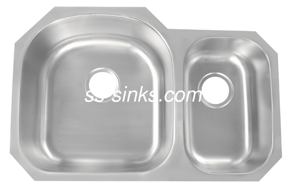 China Oil Resistant Double Bowl Farmhouse Sink Without Faucet 1.2mm Thickness factory
