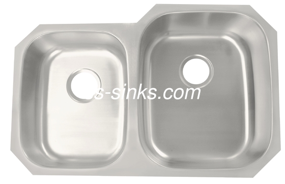 China Fully Insulated Double Bowl Stainless Steel Sink Good Corrosion Resistance factory