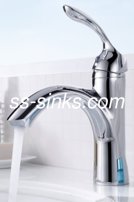 China Bathroom Contemporary Vessel Sink Faucets Brushed Surface Treatment factory