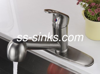 China Single Handle Stainless Steel Faucet , Kitchen Contemporary Sink Faucets factory