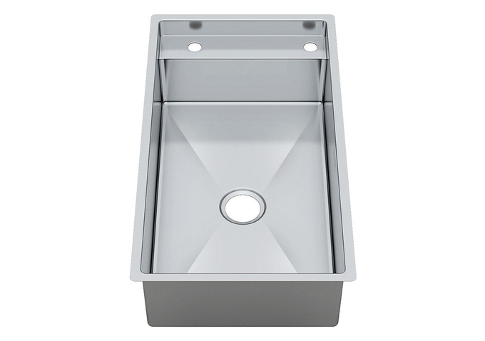 Commercial Stainless Steel Bathroom Sink , Single Bowl Stainless Steel Sink