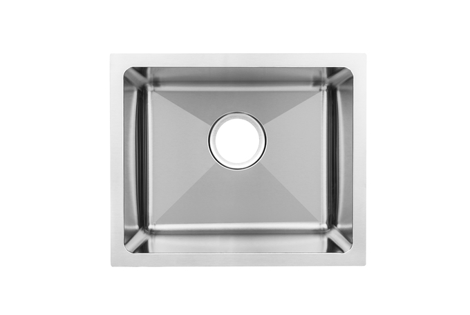 Durable Stainless Steel Corner Kitchen Sink Single Bowl Rectangular / Square Shape