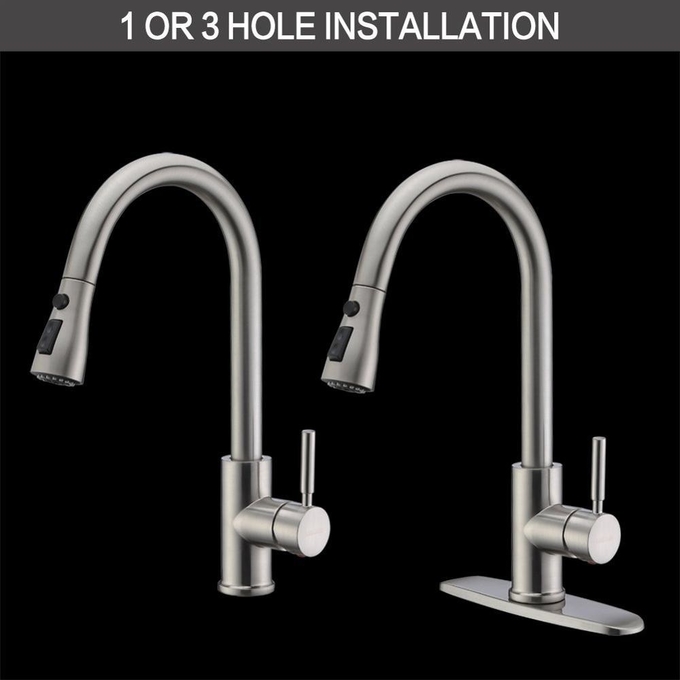 Durable 304 Stainless Steel Faucet , Modern Single Handle Bathroom Faucet