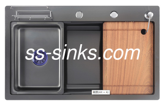 Kitchen Nano Large Single Basin Sink Stainless Steel Topmount Installation