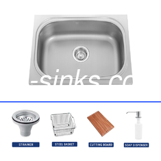 Undermount Stainless Steel Single Bowl Sink With Waste Accessories Up To You Required