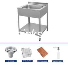 Elegant Single Bowl Stainless Steel Sink Topmount Or Undermount Design