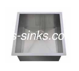 OEM Undermount Stainless Steel Kitchen Sink 14-1/2*17'' Internal Size Single Bowl With Drainboard