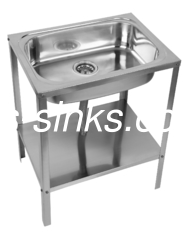 Top Mount Stainless Steel Sink Stand Brushed Finish Height 75 Cm