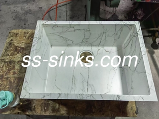 Hand Made Production Mode Kitchen Sink Top Mount With Modern Design Style
