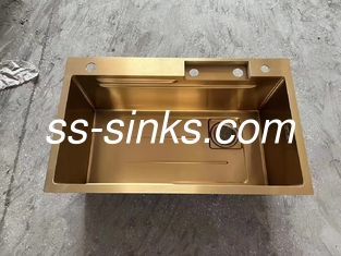 Rectangular Bowl Shape Top Mount Stainless Steel Sink Satin Finish Heavy-duty