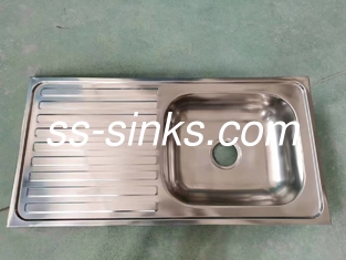 Steel Kitchen Sink With Drainboard Drainer Included Rust Resistant