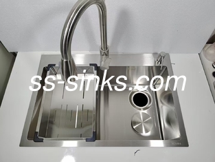 Topmount Installation Stainless Steel Single Bowl Sink For Square Kitchen Renovation