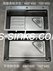 1 Bowl Topmount Kitchen Sink With 18/10 Chromium / Nickel Stainless Steel Rectangular Design