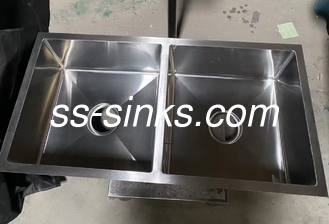 9 Inches Bowl Depth Dual-basin Kitchen Sink without Faucet Included