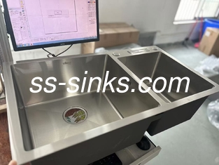 Drainer Accessories Included Stainless Steel Double Bowl Sink with Sound Dampening Black Finish