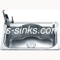 2 Holes Under Counter Stainless Steel Single Bowl Sink Depth 215MM