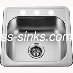 Three Holes Stainless Steel Single Bowl Sink