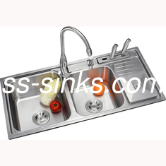 Rust Resistant SS Kitchen Sink Double Bowl Drop In 920*450mm