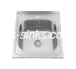 Emboss Finish Stainless Steel Single Bowl Sink For Washroom