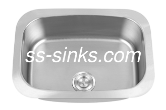 0.7mm Polished Undermount Stainless Steel Kitchen Sink 60*43cm