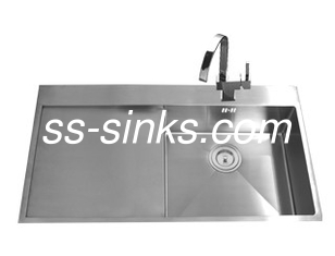 304SUS Stainless Steel Topmount Kitchen Sink With Tap Hole 36*20 Inch