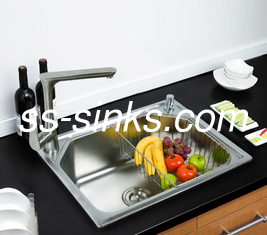 Modern Topmount Stainless Steel Bowl Sink Corrosion Resistance