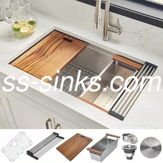 Handmade 16 Gauge Stainless Steel Sink Undermount 304 9 In