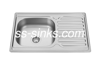 PSON Above Counter Stainless Sink Kitchen Sink With Drainboard Anti Corrosion