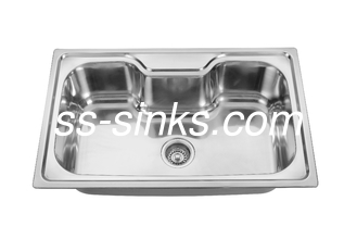 Hotel Apartment Drop In Stainless Steel Single Bowl Sink 800*500mm