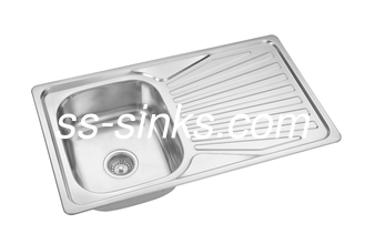 33*20 Inch Topmount Kitchen SS Sink With Drainboard Indian Size