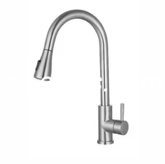 SS304 Stainless Steel Faucet Pull Down Spray Faucet Coil Extend Available