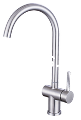 Hot And Cold Water 304 Stainless Steel Faucet Brushed Steel Water Tap
