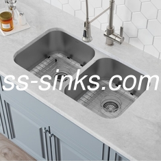 Big And Small Bowl Undermount Stainless Steel Kitchen Sink 600MM Base Cabinet Size