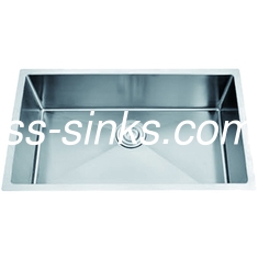 32X21'' SS Single Bowl Handmade Kitchen Sink Satin Finish Undermount