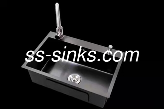 9'' Large SS304 Black Matt Kitchen Sink Rectangular Shaped