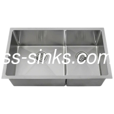 220mm Satin Undermount Stainless Steel Kitchen Sink 18 Gauge